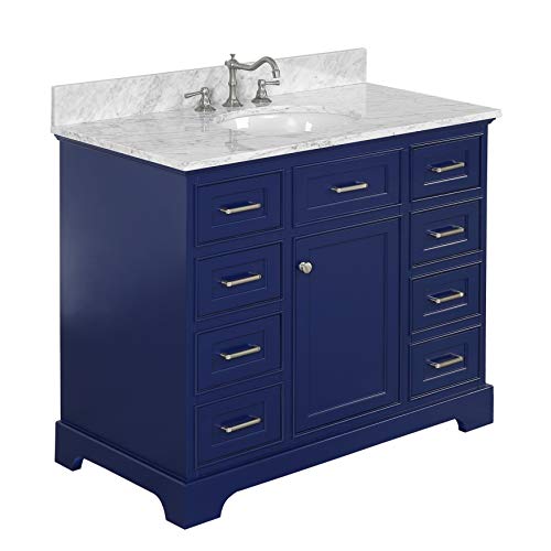 Buy Aria 42inch Bathroom Vanity (Carrara/Royal Blue) Includes Royal