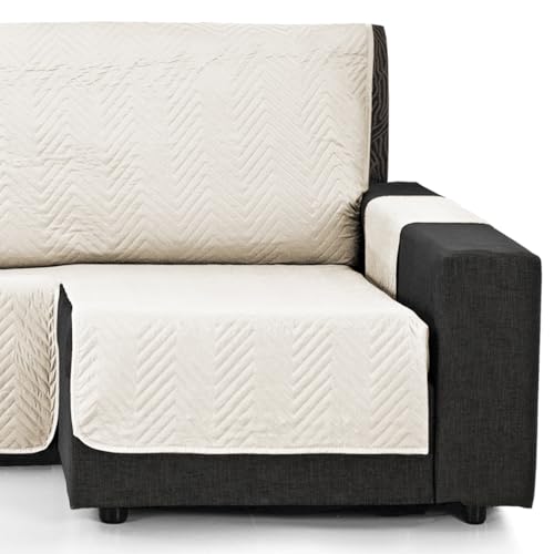 Cubre Chaise Longue Milano 280 Protector Lavable para Sofá Beige 2