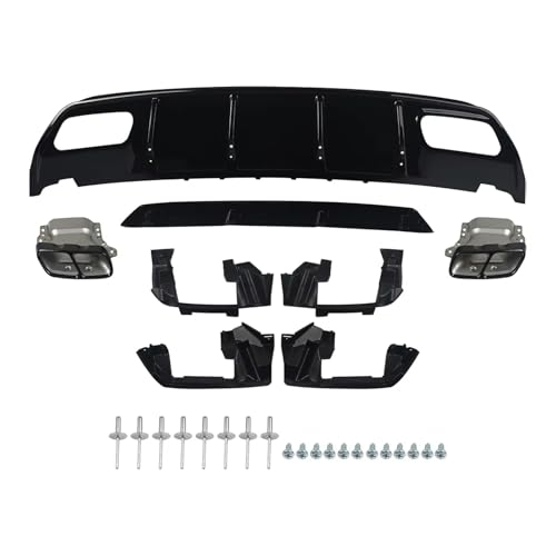 Diffuseur arrière pour Classe A W176 finition AMG spoiler en ABS haute qualité avec canules