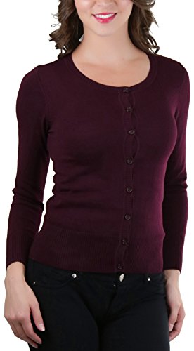 Image of ToBeInStyle Women's Long Sleeve Button Down V-Neck Cardigan