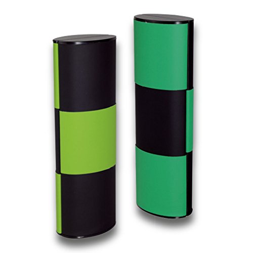 Logic Zauberetui Brillenetui Medium Lang Bicolor Brillenetui mit Farbwechsel 360 Drehfunktion stabile Kunststoffschale Schwarz Grün 162 x 56 x 40 mm