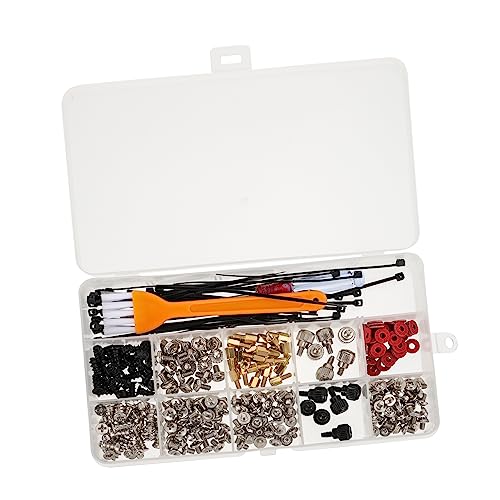 LALAFINA Computer Screw Kit with Screwdriver Cable Ties and Cleaning Brush Durable Screws for Assembling Case Power Supply Motherboard and Hard Drives Box