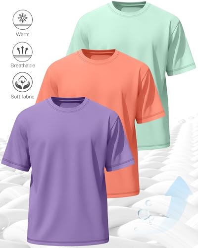 Image of Neer 3 Pack Big and Tall T-Shirts for Men L-7xl Tops | Large Casual Stretch Workout Tees, Short Sleeve Crewneck Oversized Shirts, Classic Summer Outfits, Comfy Basic Loose Clothes