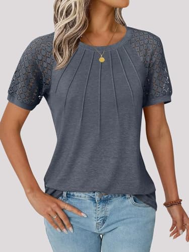 3 Pack Women's Clothing Summer Tops Blouses Dressy Casual T Shirts, Short Sleeve Clothes 2025 Trendy Outfits3