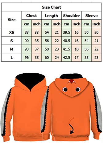 Wolancy Kids Hoodie Cosplay Costume Long Sleeve Orange Sweatshirt for Child