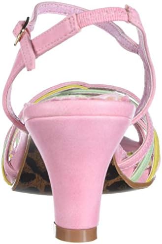 Bettie Page Women's Pinup, Retro, Vintage Heeled Sandal, Pink, 9 | Image 2