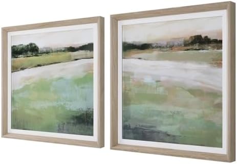 Uttermost 41450 Vivid Vista - Framed Landscape Art (Set of 2)-28 Inches Tall and 28 Inches Wide