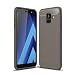 Produktbild Homikon Silikon Hülle Kohlefaser TPU Tasche Handyhülle Weiche Schutzhülle TPU Schutz Handy Hülle Protective Stoßdämpfend FeinMatt Case Cover Kompatibel mit Samsung Galaxy A6 2018 - Grau