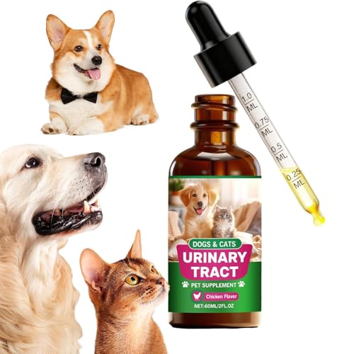 Wuvfojca Apoyo del tracto urinario para gatos - 60 ml gotas de apoyo | Suplemento dietético aromatizado para perros,Para mascotas pequeñas medianas y grandes razas hogar interior exterior viajes y