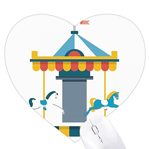 Tapis de souris en coeur carrousel drôle pour égayer votre espace de télétravail