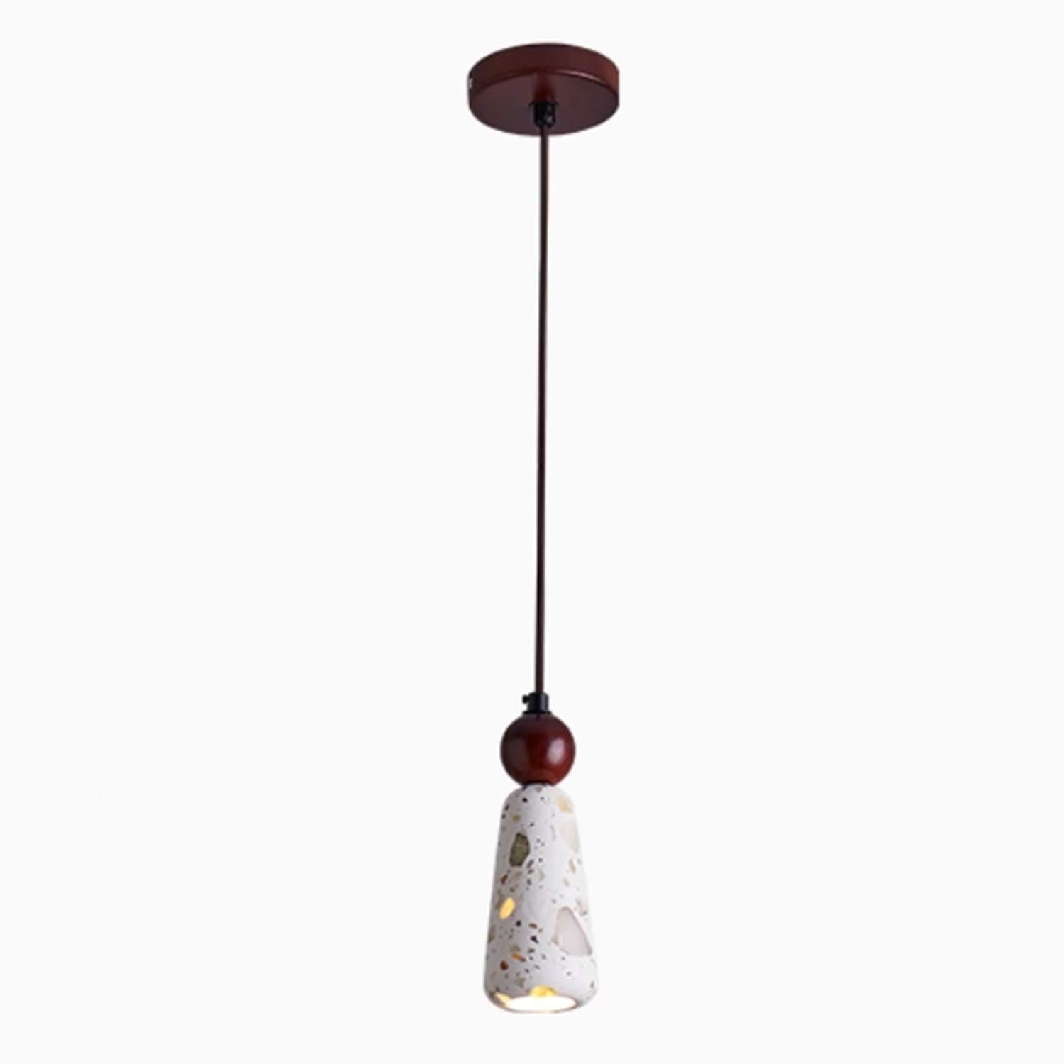 USMJQVZ terrazzo Stone Pendant Light Nordic minimalist Marble Hanging Light Interior Decoration Adjustable Pendant lamp Farmhouse Chandelier for Living Room Dining Room Kitchen