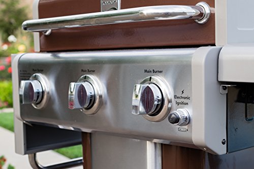 Kenmore 3 Burner Outdoor Patio Gas Bbq Propane Grill In, Mocha #TOP7