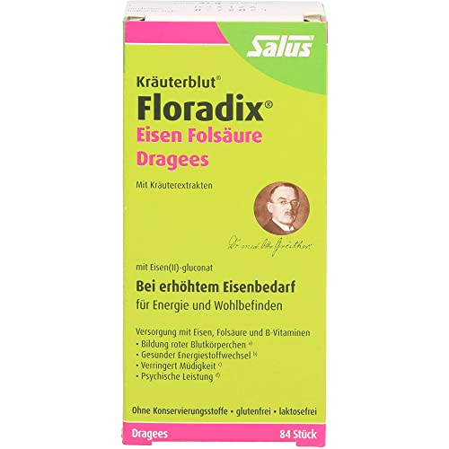 Floradix Eisen Folsäure Dragees 84 stk