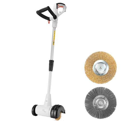 LIGO Electric Weed Sweeper 400W motor 2pcs Weeder Brushes Corded Patio Cleaner Weeding Remover for Garden Slabs Driveway
