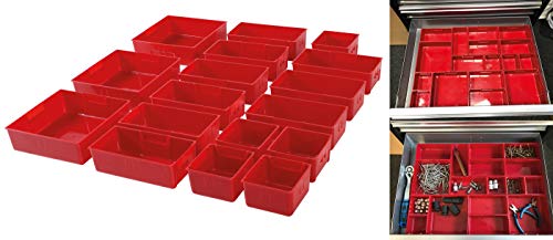 Preisvergleich Produktbild BGS 9550 / Kunststoff-Ablagefächer / für Werkstattwagen / 17-tlg