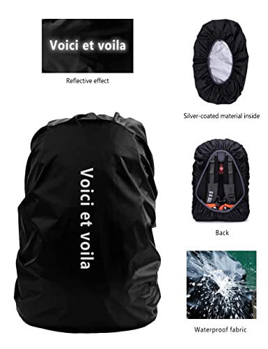 Voici Et Voila Roller Backpack Rolling Backpack Wheeled Backpack Kids 6 Wheels Backpack With Wheels Rolling Rucksack Boy Girl Travel Galaxy Geometry Boys Girls #TOP6