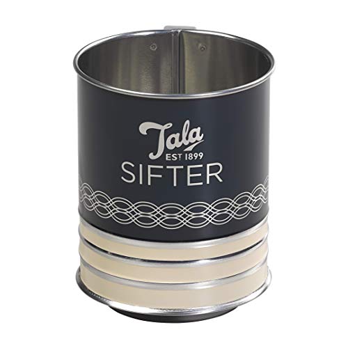 Traditional Flour Sifter in Indigo and Ivory Design
