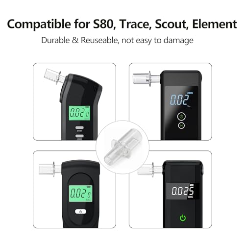 Image of 150 PCS Professional Breathalyzer Mouthpieces, Individually Wrapped, Compatible for S80, Trace Scout, Element & Eclipse Breath Alcohol Testers (Pack of 150)