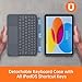 Case with Keyboard for iPad 10th Generation & 11th (A16, 2025): Bluetooth Wireless Detachable Magnetic Stand Rechargeable Keyboard with Folio Slim Compact Removable Cover with Trackpad, White Backlit
