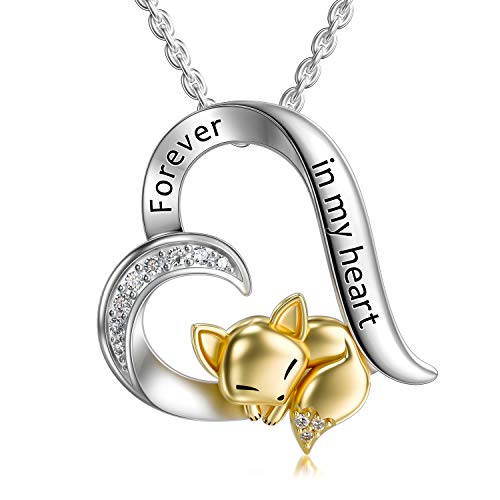 Collier renard en argent 925 pendentif élégant pour femme
