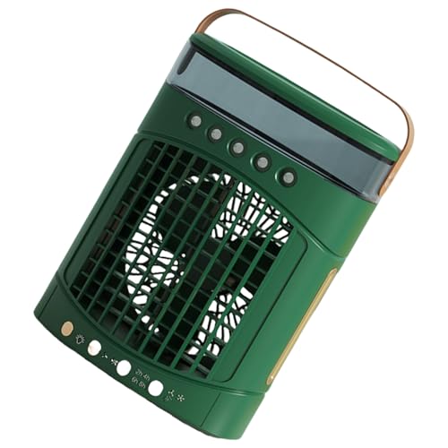 jdstty Ventilador de torre oscilante sin aspas con función de humidificación, aire acondicionado portátil con luz LED, ventilador silencioso para dormitorio
