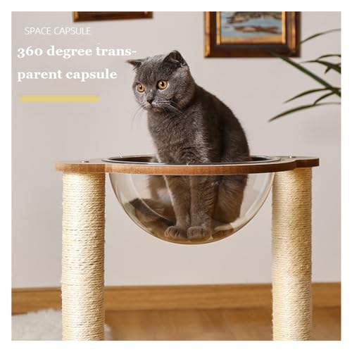 Arbre à chat avec lit suspendu capsule et planche à gratter en sisal - 4