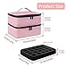 Jenlan Nail Polish Storage Bag, Nail Lamp Case Nail Polish Carrying Case Holds 30 Bottles (15ml/0.5 fl.oz) Nail Kit Organizer Nail Supplies Storage Box with Manicure Tools Storage Sections(Pink)