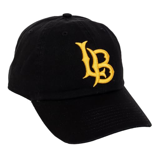 Desert Cactus Cal State Long Beach Baseball Hat University California Dirtbags LBSU CSULB Brimmed Embroidered Hats Cap Adjustable Cloth Strap Adult (Style A) Black