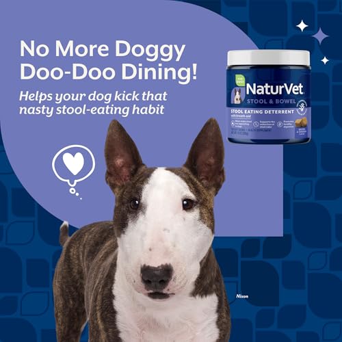 Image of NaturVet - Coprophagia Stool Eating Deterrent - Deters Dogs from Consuming Stool - No Poop Eating for Dogs - Enhanced with Breath Aid Freshener, Enzymes & Probiotics - 130 Soft Chews (Pack of 2)