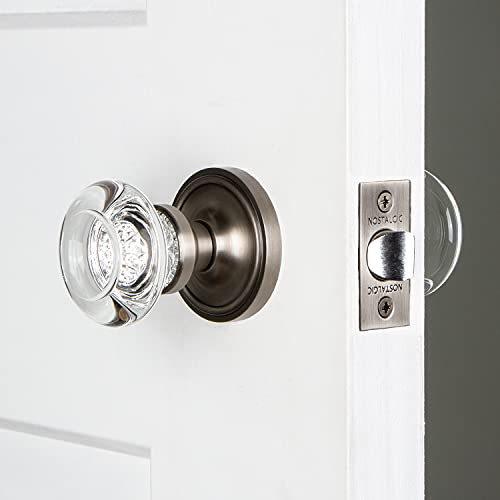 Image of Nostalgic Warehouse Classic Rosette Round Clear Crystal Door Knob