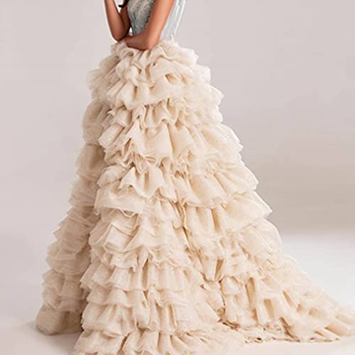 Lisong Puffy Maxi Tulle Layered High Waist Spectial Occasion Skirt Tutu Party Skirt3