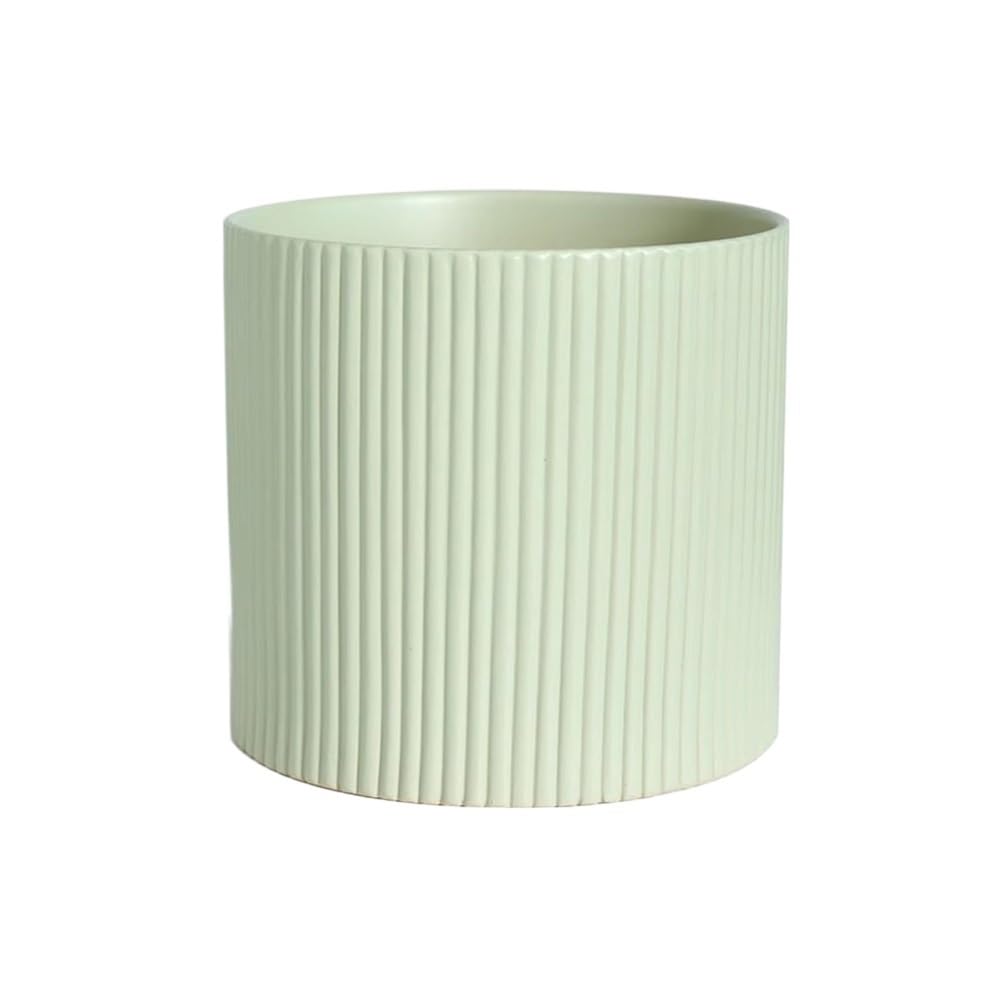 L8p2B5s7 Garden Pots Cylindrical Flower Pots Indoor Outdoor with Streaks Ceramic Planter