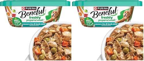 Image of Beneful Purina Dog Food Fresh, High Protein Wet Dog Food, Dog Food Gravy, Lamb Stew with Vegetables - 10 oz. Tubs, 8 Count (Pack of 2)