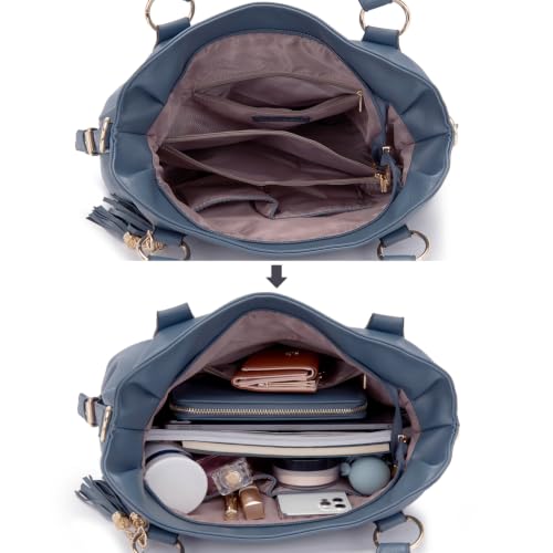 Image of Qiyuer Slouchy Handbag for Women Shoulder Bag Hobo Purse Wallet Set 3pcs