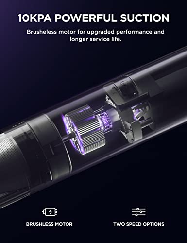 Image of LiTHELi Handheld Vacuum Cleaner Cordless,10000Pa Suction Power with Rechargeable U Battery Ultra Lightweight Mini Car Vacuum