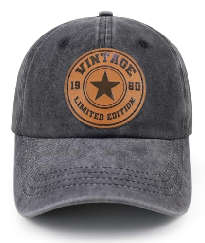 75th Birthday Decorations for Men Women, Funny 75 Years Old Party Supplies Baseball Cap, Adjust Cotton Embroidered Vintage 1950 Hat Limited Edition