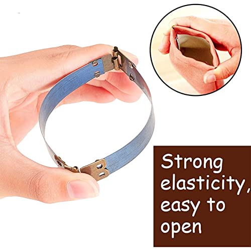Handtaschenscharniere, Kussverschluss Federclip Flex Taschenverschlüsse,Metall Interner Flex Rahmen, 30PCS Kuss Verschluss Rahmen Taschen Kussverschluss Rahmen DIY Handwerk Münzbörse 8cm 10cm 12cm