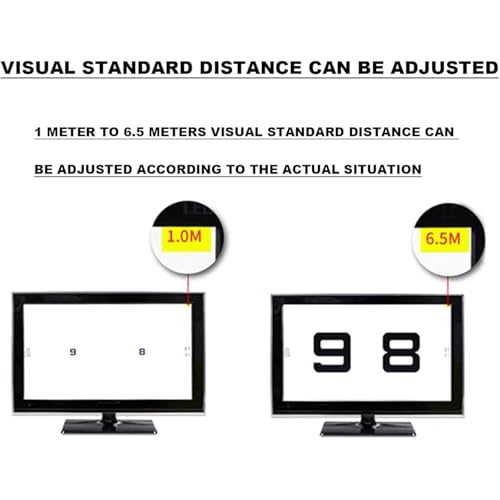 Image of Visual Acuity Chart, LCD Vision Chart with Remote Control, 300+ Visual Targets, 21.5-inch Large Screen Display, 1-6.5m Distance Adjustable, Can Be Placed /Wall Mounted