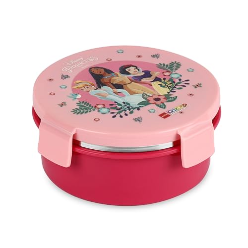 Image of CELLO Kidzbee Pluto Dream Weavers Insulated Kids Lunch Box, Pink | Silicone Food-Grade Seal Lid | 3D Touch & Feel Designs Tiffin | Leak Proof & Secure 4 Sided Click Locks | Ideal for School & Picnic