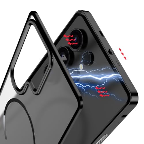 Image of MILLION CASES Back Cover Case for Samsung Galaxy S24 Ultra Shockproof Protective Modern Defense Mag Shield Case for Men & Boys(Midnight Black)