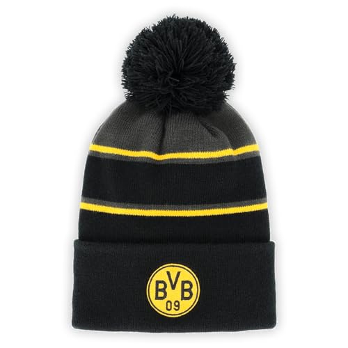 Dortmund Borussia BVB Bommelmütze schwarz