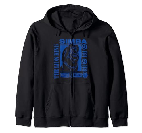 Sweat Simba Roi Lion cadeau Disney idéal avec capuche et fermeture éclair