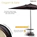 Shademobile Outdoor Umbrella Stand w/ Easy Rolling Base (up to 125lb) Heavy Duty Universal Design for Weighted Commercial Patio & Deck Big Mobile Sun Shade w/ Hidden Wheels | Bronze, Black, Sandstone