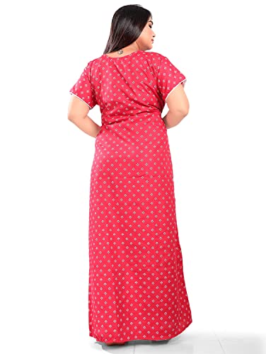 Image of Fabme Women's Cotton Plus Size Night Dress Nighty