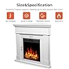 R.W.FLAME 43” Corner Electric Fireplace Mantel Wooden Surround Firebox, TV Stand with Freestanding Electric Fireplace, Remote Control, Adjustable Led Flame, 750W/1500W Pearl White #5