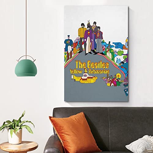 Poster décoratif sur toile The Beatles Cartoom – Impression d’art moderne pour chambre à coucher – 50 x 75 cm - Les Beatles, Paul McCartney, John Lennon, RIngo Starr, George Harrison Poster décoratif sur toile The Beatles Cartoom - Impression d'art moderne pour chambre à coucher - 50 x 75 cm – Image 5