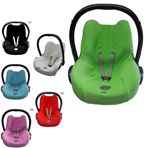 Funda universal para portabebés maxi-cosi cabriofix y otros, funda agradable y suave de tejido de rizo/funda de verano/primavera/otoño/invierno de Sweet Baby azul