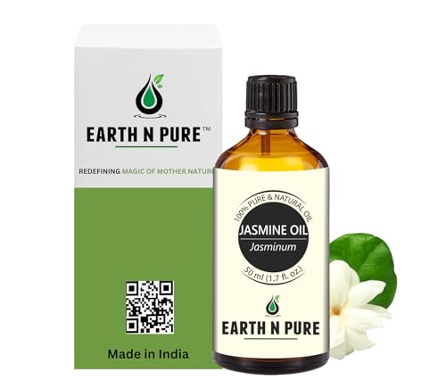 Image of Earth N Pure Jasmine Essential Oil for Hair Growth, Skin Care, Pooja and Aromatherapy | 50 ML