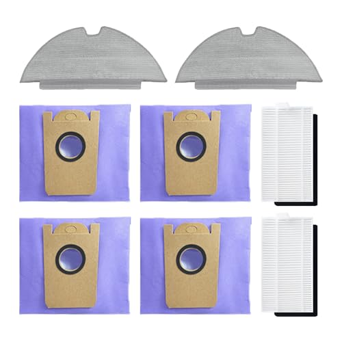 Peças de reposição para eufy RoboVac L35 Hybrid / L35 Hybrid+ / LR30 Hybrid+ Robot Vacuum 2 filtros 2 panos de esfregão 4 acessórios para saco de poeira