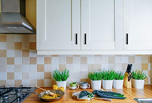 Image of Ravinte 50 Pack Solid 3 Inch Kitchen Square Cabinet Handles Matte Black Pulls Drawer Pulls Kitchen Cabinet Hardware Flat Black Handles